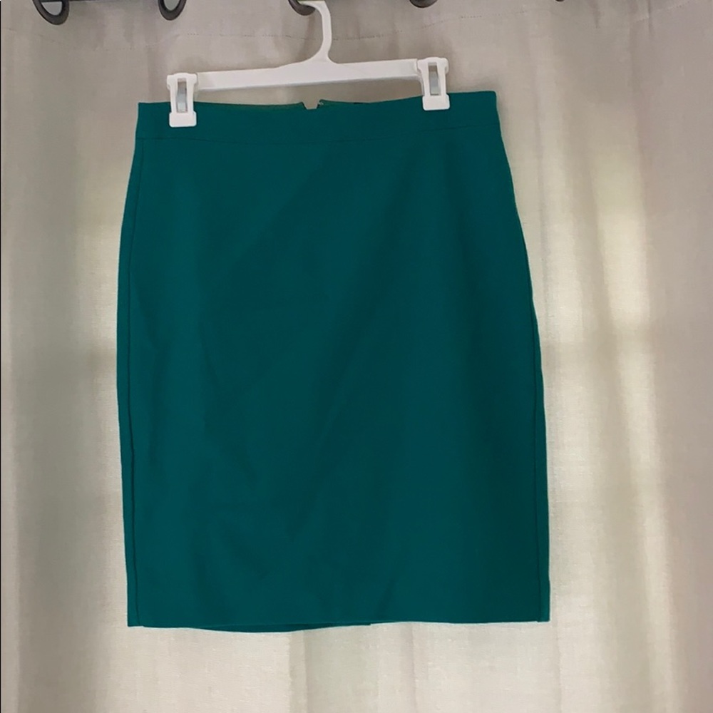 J Crew Jade Green Pencil Skirt